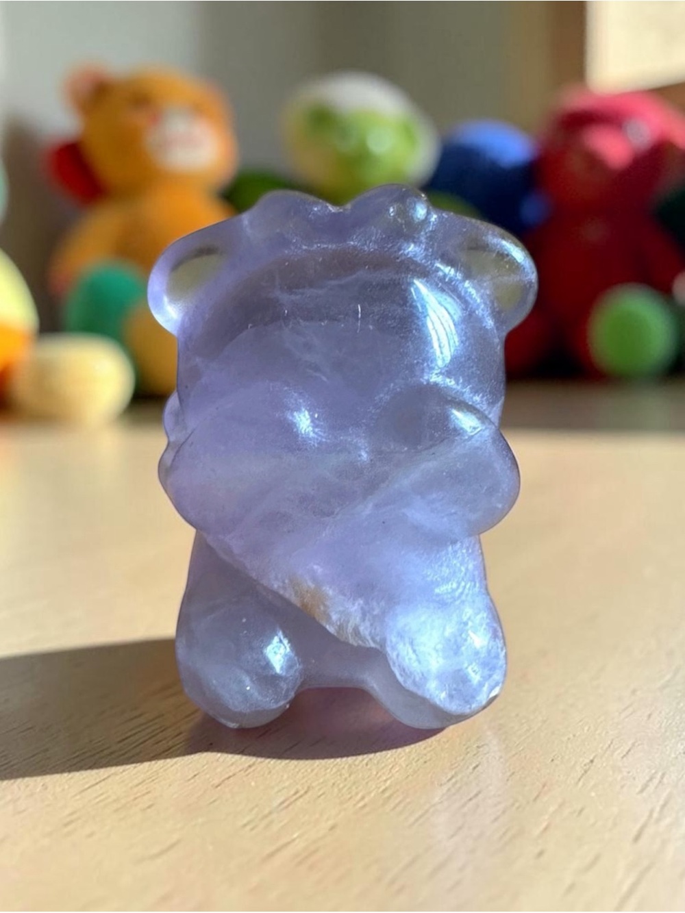 Amethyst Crystal Peekaboo Bear